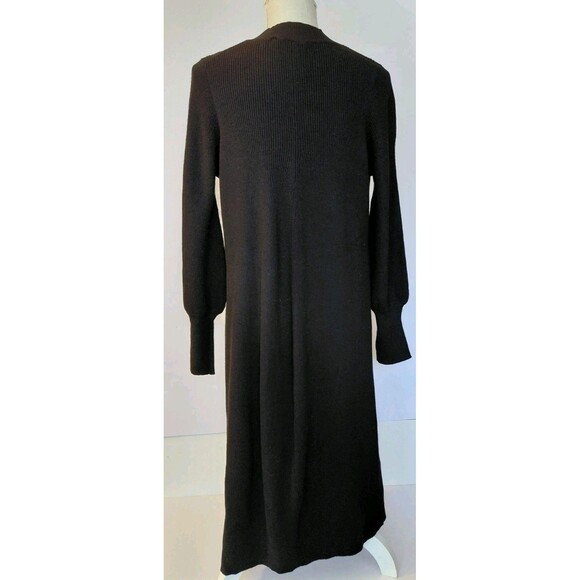 Fashion To Figure FTF Long Black Tight Knit Sweater Shrug Size 0 Oversized - Picture 4 of 9